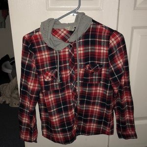 Cozy Flannel W/ Gray Hoodie